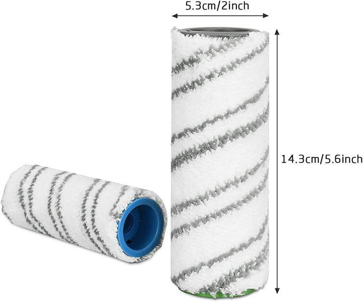 DrRobor 4 Stück Walzenset für Karcher FC7 FC3 FC5 FC3D EWM2 Elektrischer Bodenreiniger 2.055-007.0/2