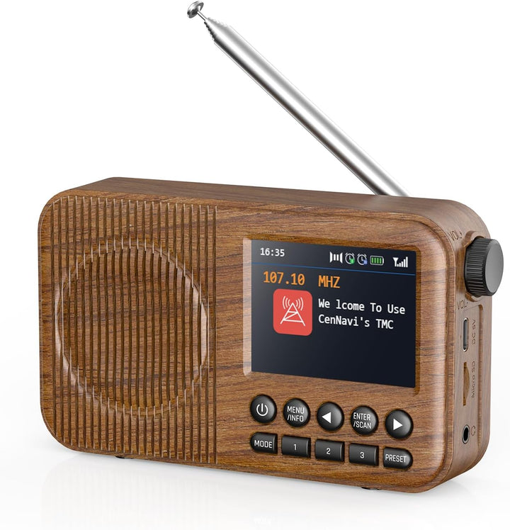 Arafuna DAB Radio, DAB Plus Radio mit 2,4" Farbdisplay, FM Radio mit Bluetooth, Küchenradio mit 60 V
