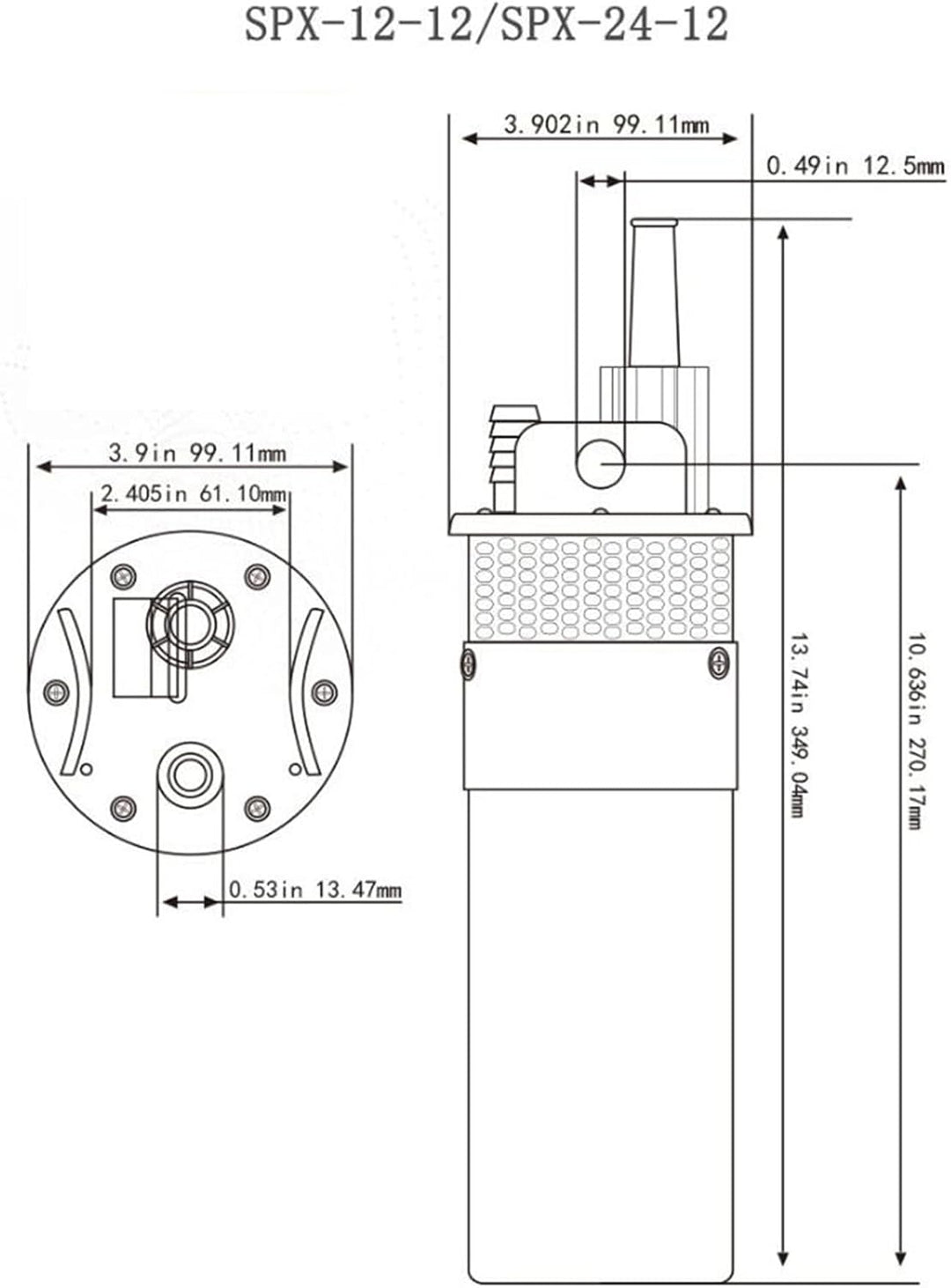 24VDC Tiefbrunnen-Tauchpumpen aus Edelstahl, 120W Tiefbrunnenpumpe, 230 ft. Förderhöhe, Unterwasserp
