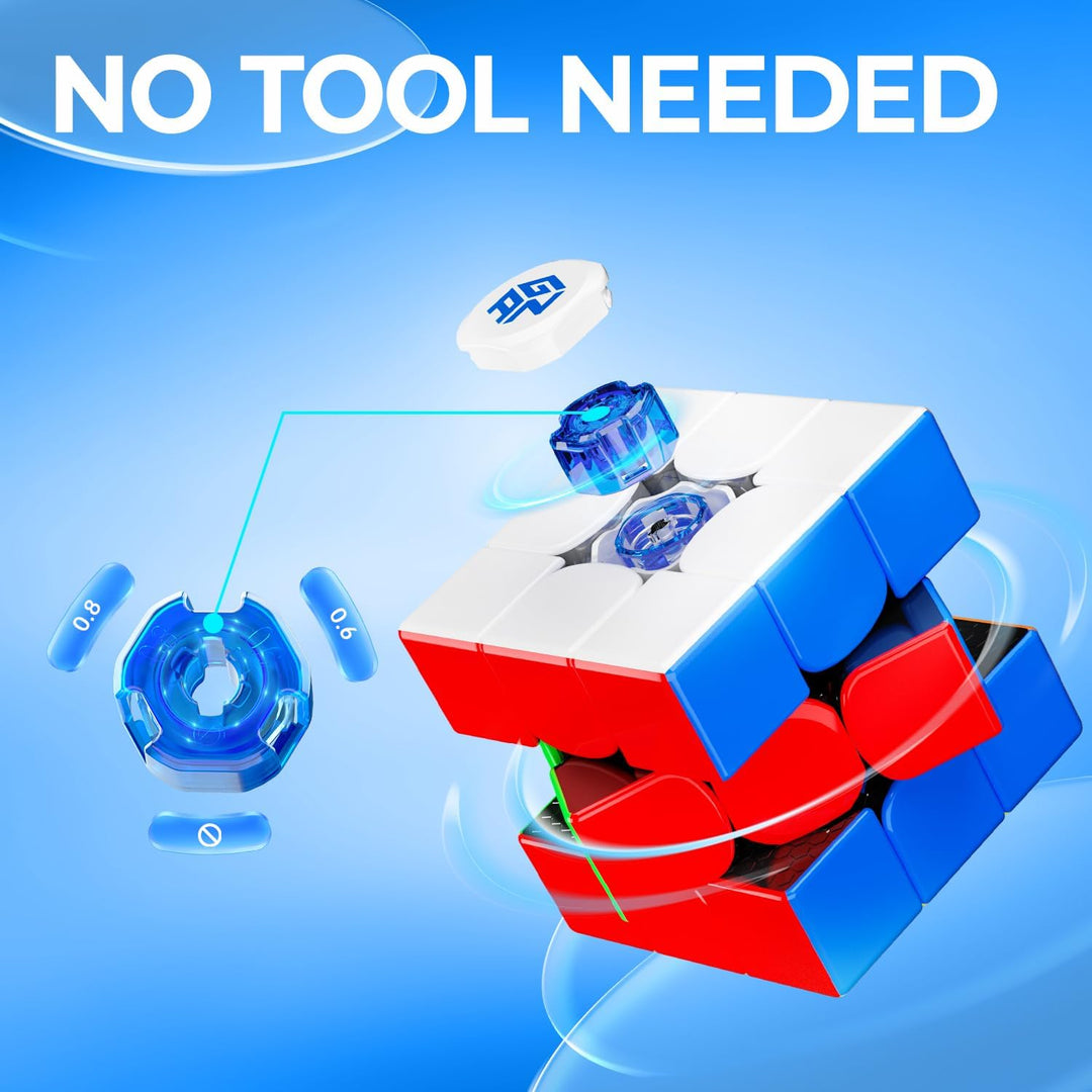 GAN 356RS Zauberwürfel Klassisch 3x3, Speed Cube Original mit IPG & GES+, Magic Cube Stickerlos, GAN