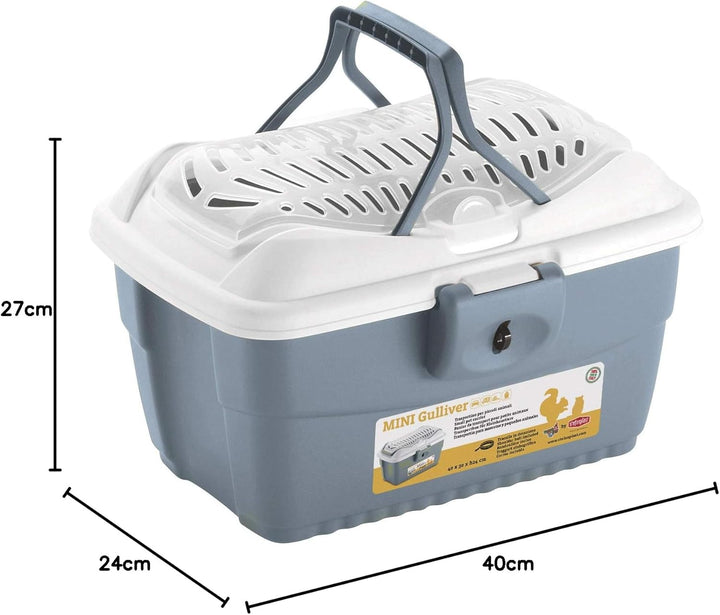 Stefanplast Mini Gulliver Transportbox für Kleintiere wie Hasen, Kaninchen, Hamster, Meerschweinchen
