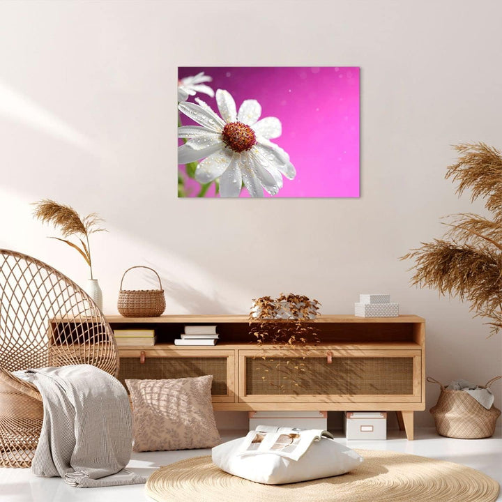 ARTTOR Bilder auf Leinwand Blume frühling garten Leinwandbild 70x50cm Wandbilder Dekoration Wohnzimm