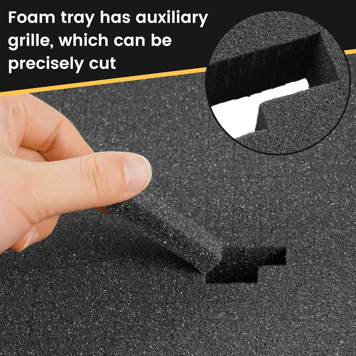 Pameil 4 Stück 400 x 300 x 50 mm Schaumstoff Zuschnitt Rasterschaumstoff - Werkzeugkoffer Kamerakoff