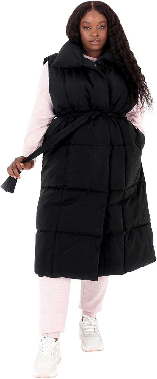 Lovedrobe Damen Ladies Womens Gilet Sleeveless Winter Jacket Coat Long Quilted Body Warmer Plus Size