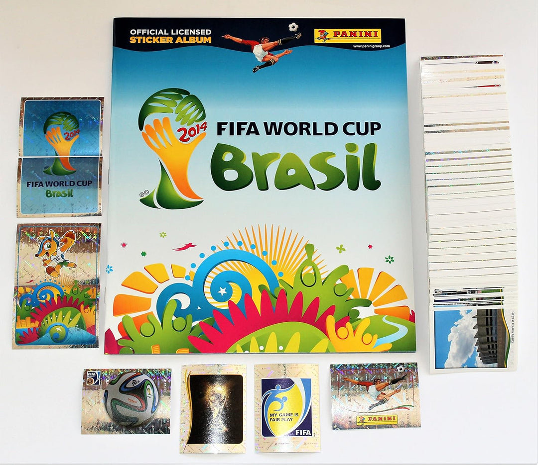 Panini WM 2014 Brasilien - Komplettsatz Aller 640 Sticker + Leeralbum