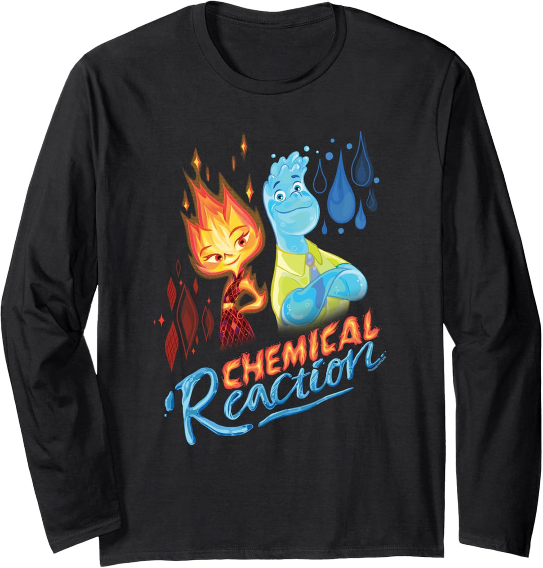 Disney and Pixar’s Elemental Chemical Reaction Ember & Wade Langarmshirt