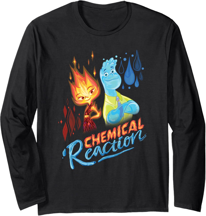 Disney and Pixar’s Elemental Chemical Reaction Ember & Wade Langarmshirt