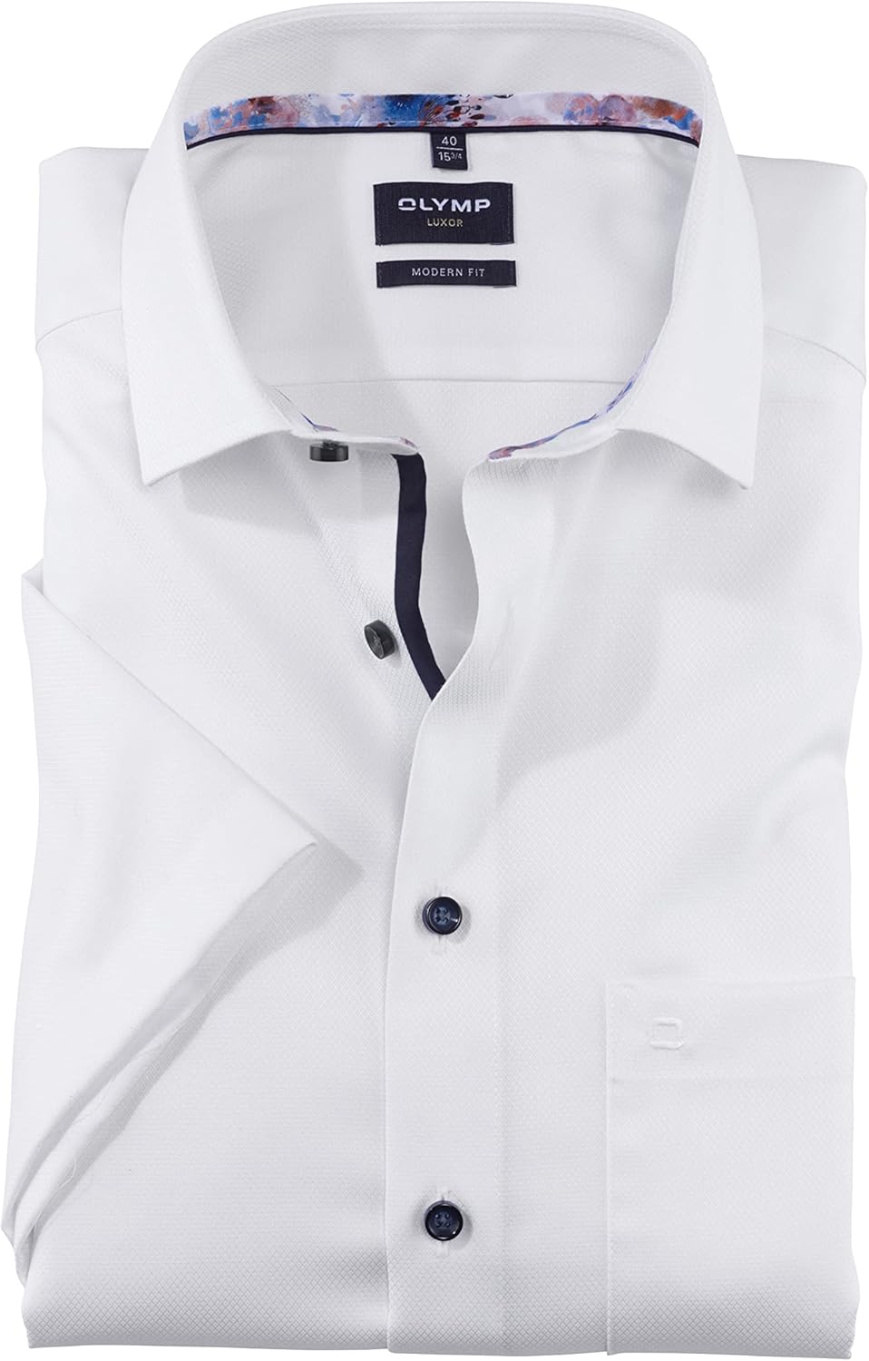 OLYMP Herren Businesshemd Kurzarm Luxor,Einfarbig,modern fit,Global Kent 48 Grosse Grössen 00, 48 Gr