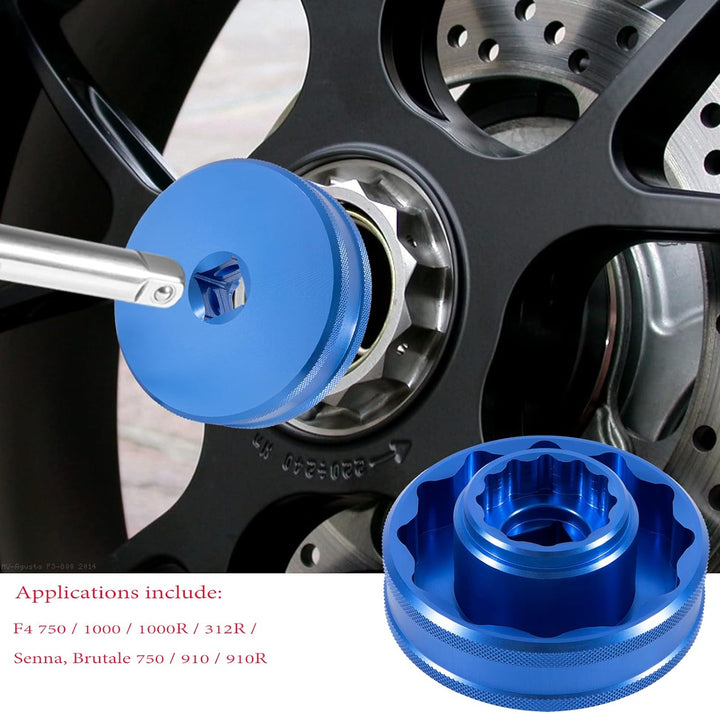 CTcar RADMUTTERN-STECKSCHLÜSSEL FÜR MV AGUSTA 56 mm - 26 mm Aluminium T6-Legierung, FÜR F4 750, 1000