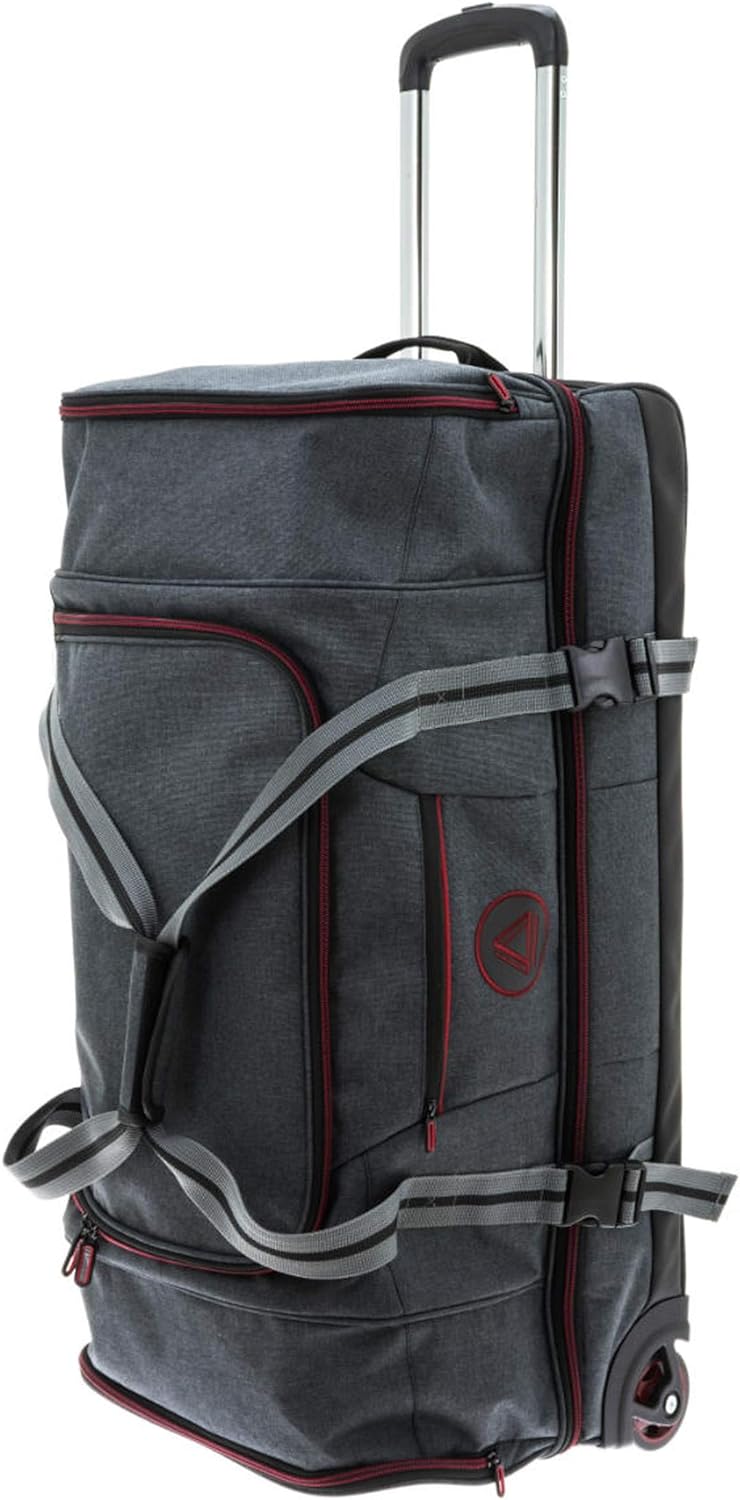 Reisetasche Schuhfach Doppeldecker Trolley Grau Anthra Rot 76 x37x33cm Bowatex