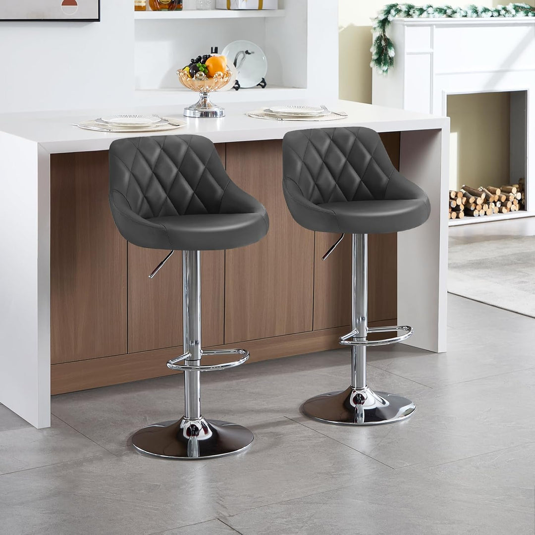 WOLTU 4er Set Barhocker Bistrohocker Tresenhocker Barstuhl Höhenverstellbar, Drehbar, Sitzfläche aus