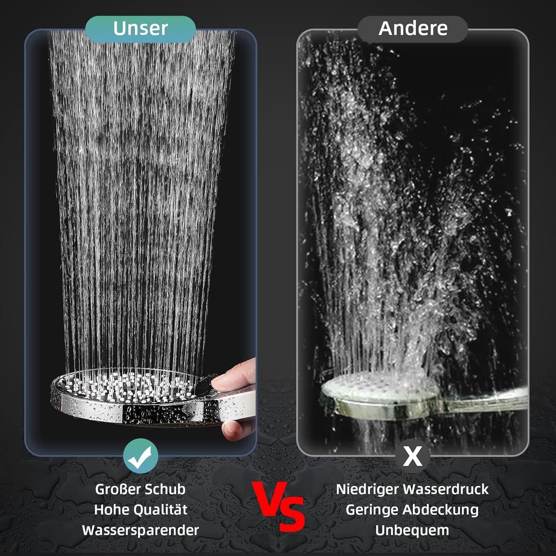 Cobbe Duschkopf Wassersparender, Sparduschkopf, Duschkopf mit Schlauch, Grossem Regendusche Duschkop