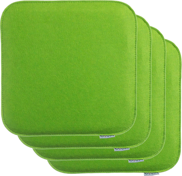 Brandsseller Sitzkissen Filz Eckig Stuhlkissen Sitzauflage Gepolstert - 35 x 35 x 2 cm - 4er Vorteil