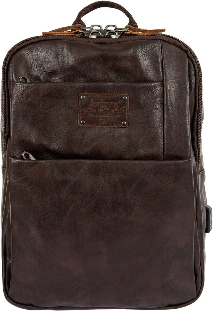 Avirex Buffalo-Kollektion, Laptop-Rucksack, Backpack, Herren-Tasche, Braun