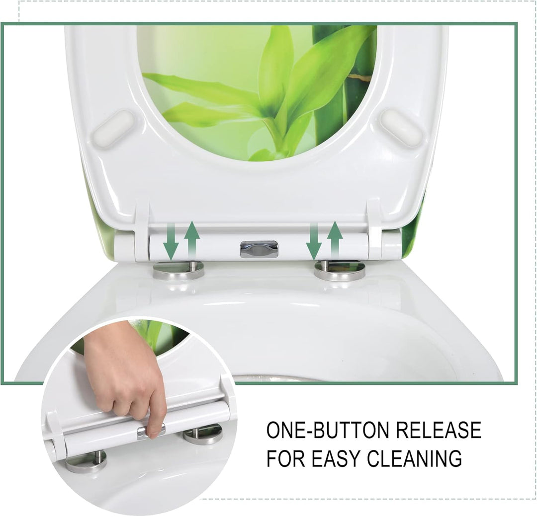 WOLTU Toilettendeckel mit Absenkautomatik Klodeckel WC Sitz Softclose antibakterielle Klobrille mit