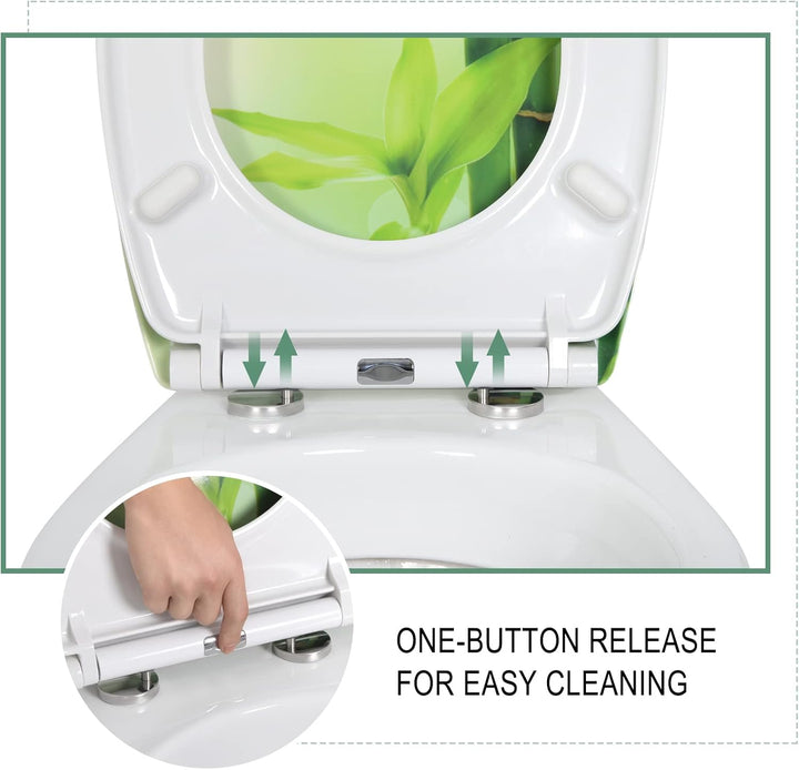 WOLTU Toilettendeckel mit Absenkautomatik Klodeckel WC Sitz Softclose antibakterielle Klobrille mit