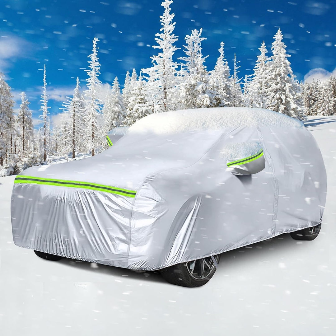 Autoabdeckung Wasserdicht Passend für Mini Cooper 3 Türer 2000-2024, Silber Vollgarage Autoplane mit