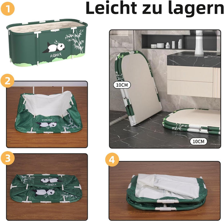 Sinbide Faltbare Badewanne Erwachsene faltbare Badewanne, tragbare und abnehmbare Badewanne, ideal f