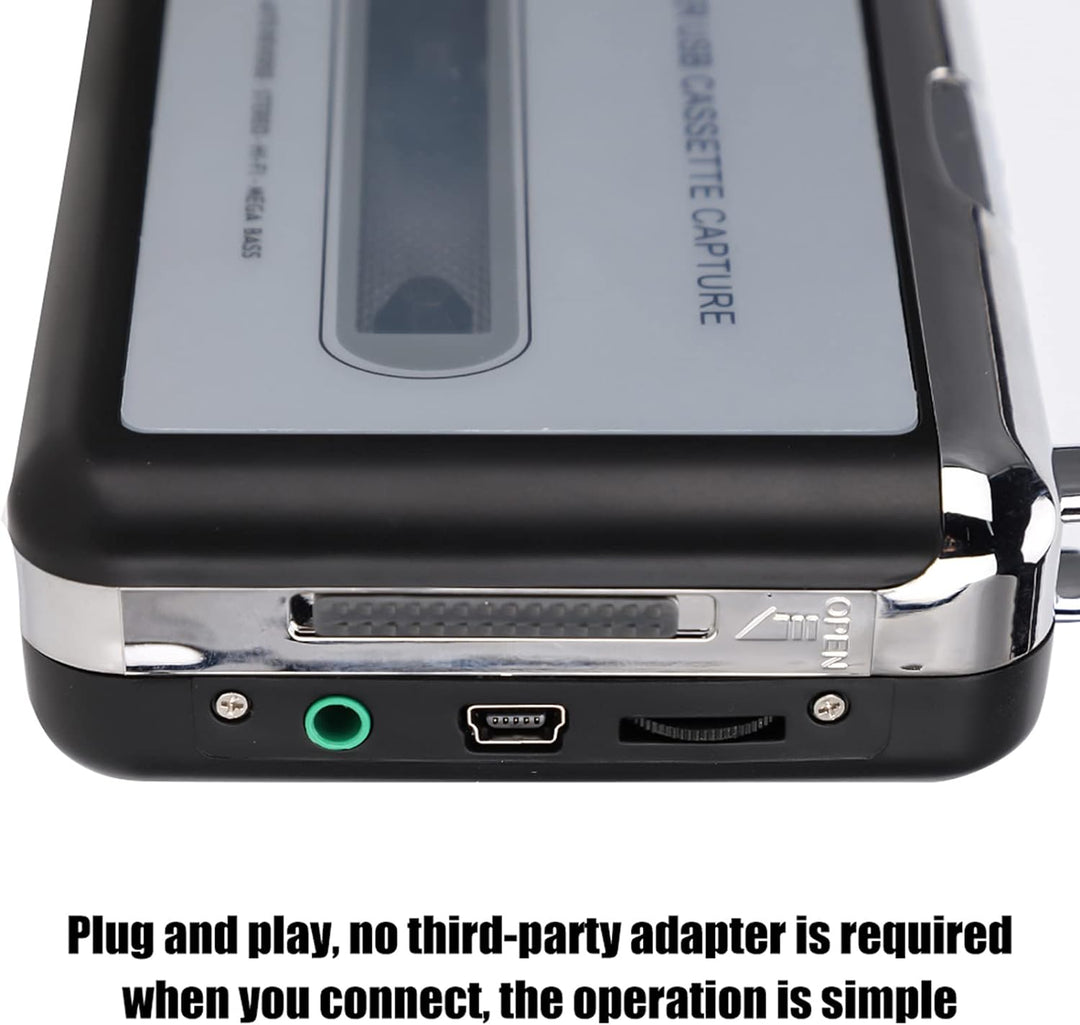 Garsent Kassettenrekorder, USB-Bandkonverter für MP3-Audio-Musik-Player mit Kopfhörern, kompatibel m