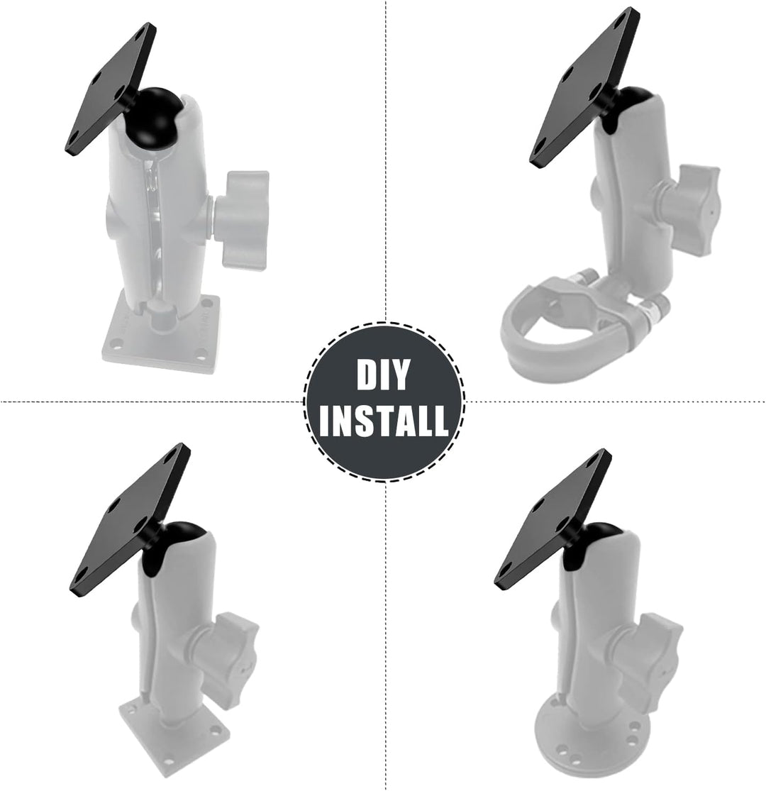 Ram Mount Arm Handyhalter Fahrrad Kugelkopf Wandhalterung Square Base 2 Stck 1" Handyhalterung zum S