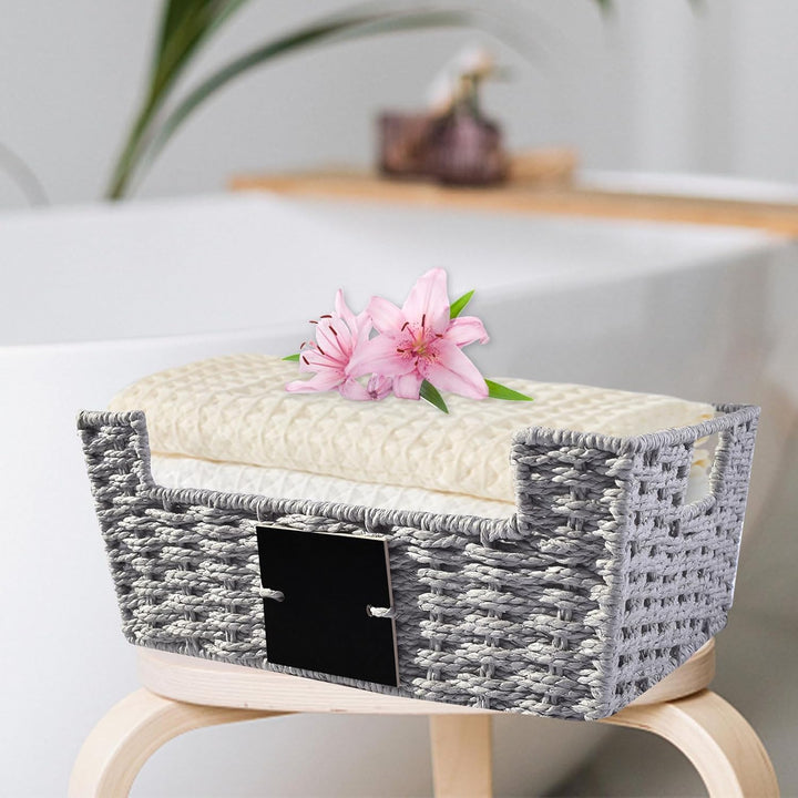 OUTBROS Körbchen Geflochten,Rattankorb aus Gewebtem, Deko Aufbewahrungskörbe, Organizer korb in Shel