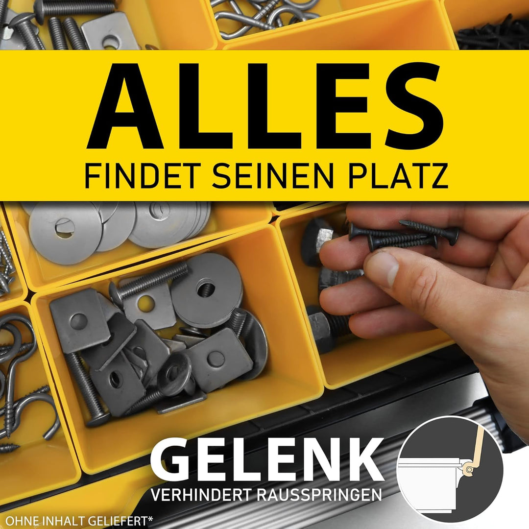 Fatbox GIANT Sortimentskasten PBI49x42x11,5cm | Organizer Kleinteilemagazin Aufbewahrungsbox Koffer