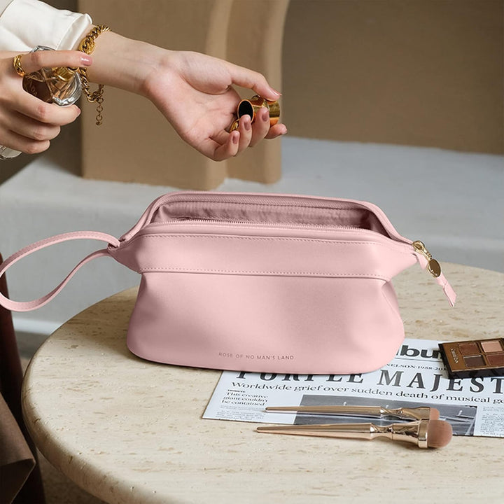 Omnpak Kosmetiktasche Damen Make Up Tasche Schminktasche Reise Kosmetikkoffer PU Leder Make Up Organ