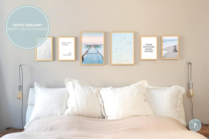 Papierschmiede® Mood Poster Set Zeitlos, Bilder Set mit Rahmen (Farbe wählbar) Wohnzimmer Deko Moder
