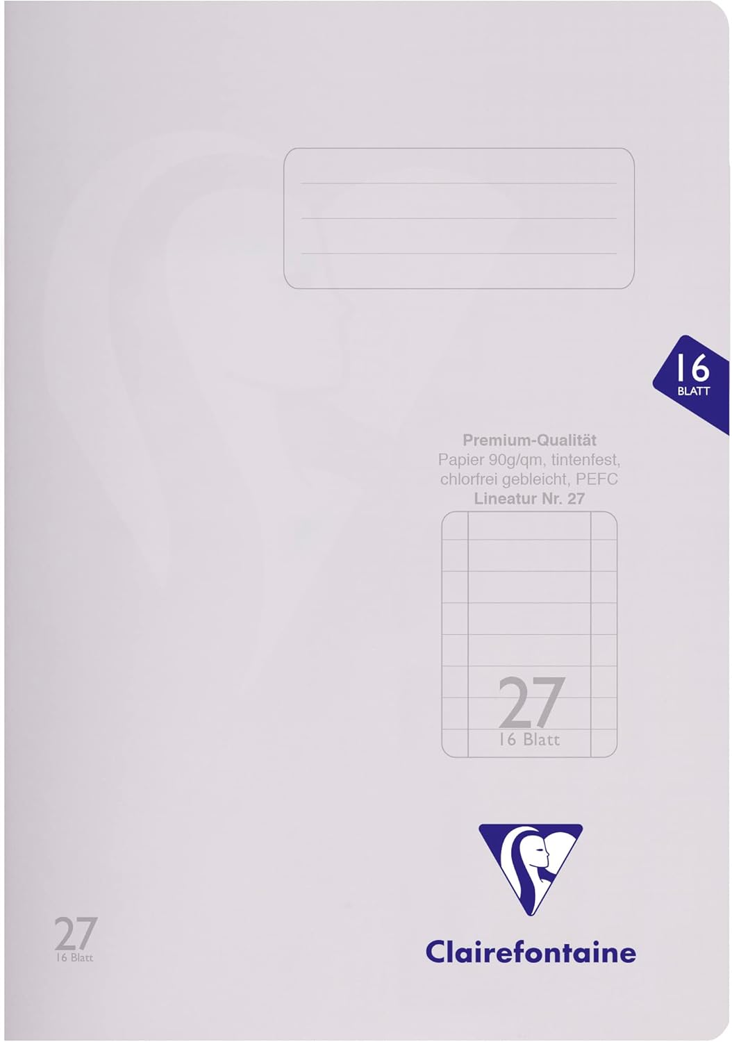 Clairefontaine 303227C - Packung mit 25 Heften S´coolbook, ideal für die Schule, DIN A4, 16 Blatt, 9