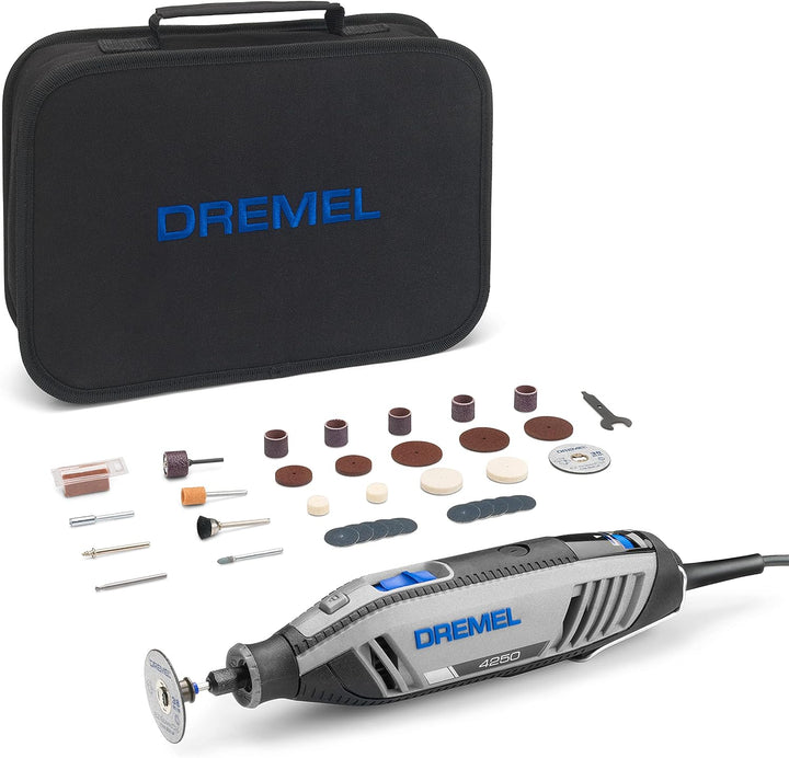 Dremel 4250 Rotationswerkzeug 175 W, Multifunktionswerkzeug-Set mit 35 Zubehören & 568 Zubehör Set f
