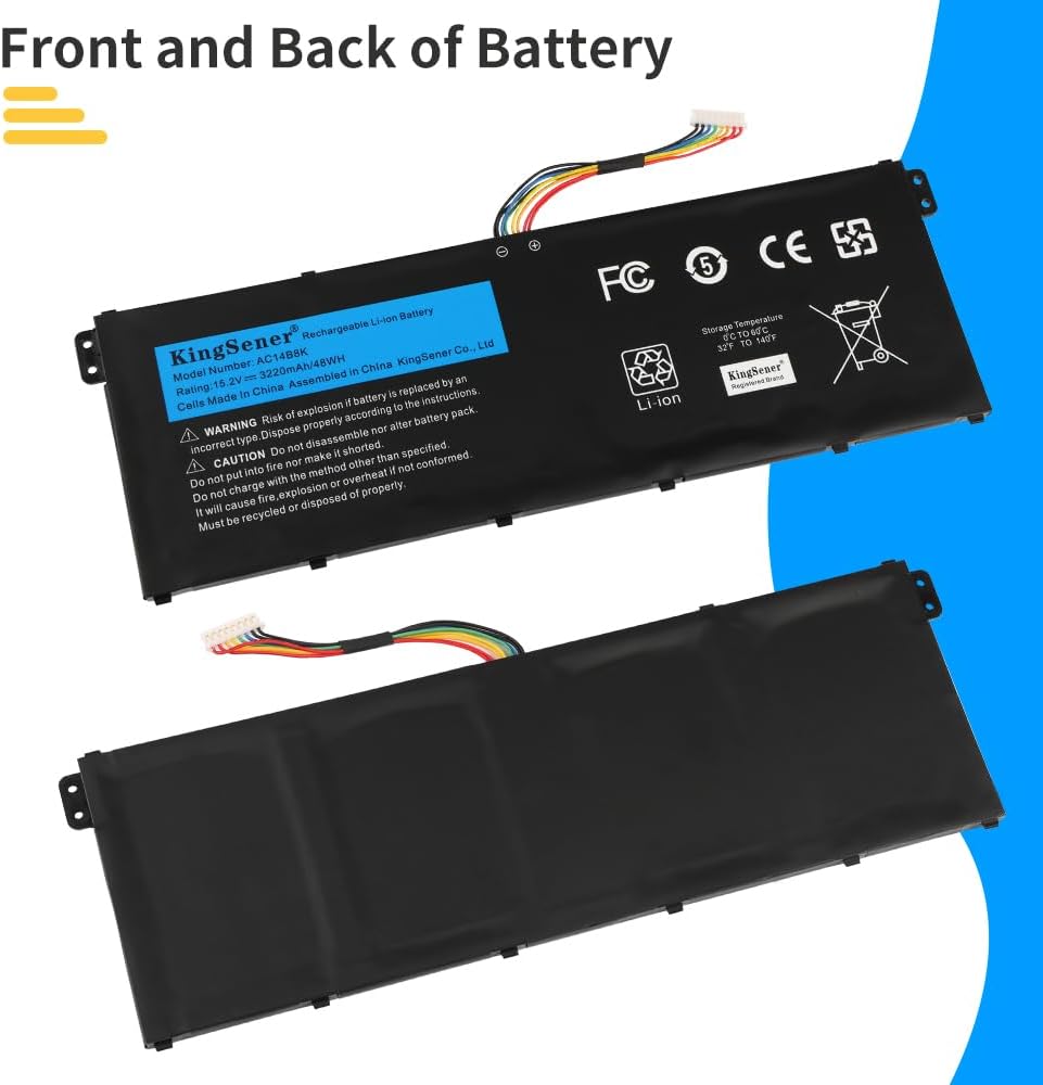 KingSener AC14B8K Laptop Akku für Acer Aspire ES1-131 ES1-311 ES1-331 ES1-511 ES1-512 E5-771 R3-131T