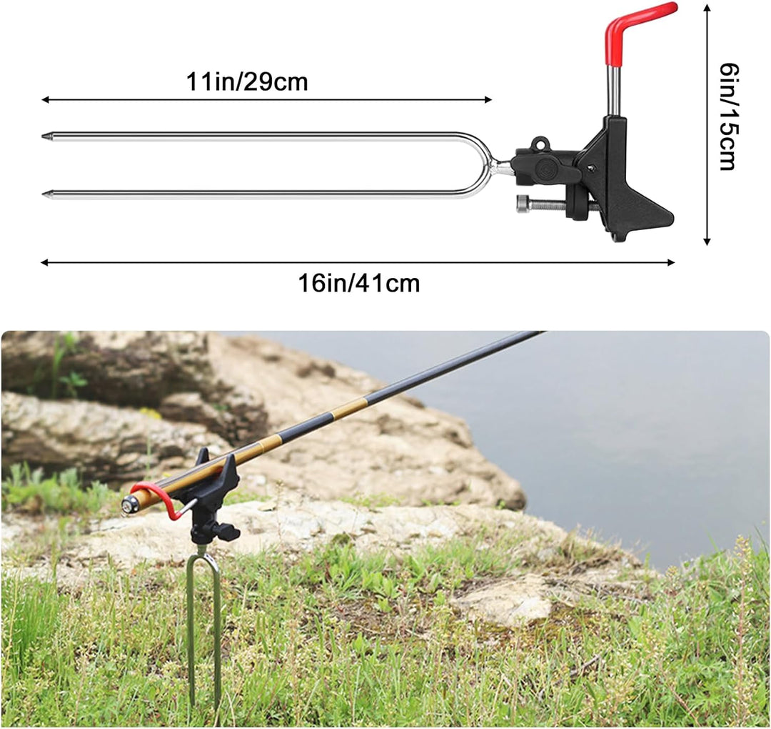 Leeko Rutenhalter, Angelrute Halter 2 Stück Edelstahl Universal Ruten Ständer 360°Verstellbar Angelr
