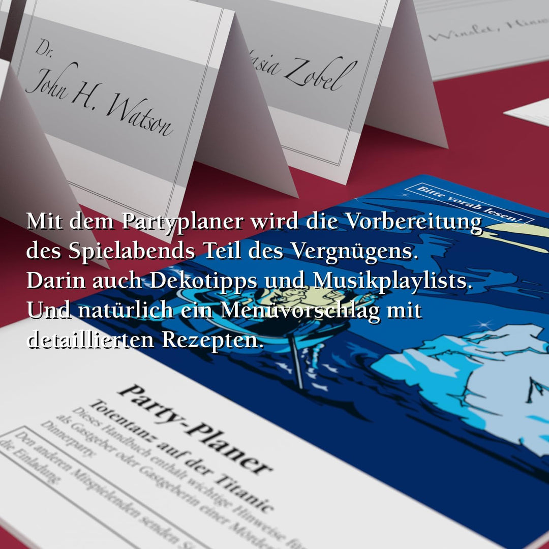 Mörderische Dinnerparty – Totentanz auf der Titanic - Krimidinner für zuhause 6 bis 8 Personen - spa