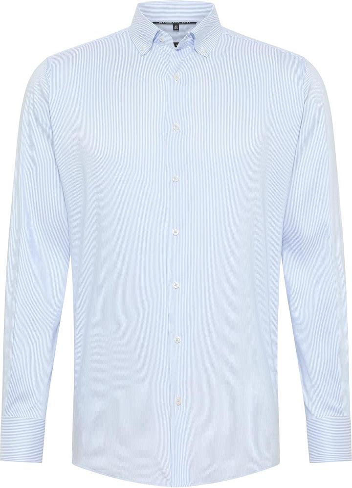 eterna Herren Performance Shirt MODERN FIT 1/1 blau 46_H_1/1