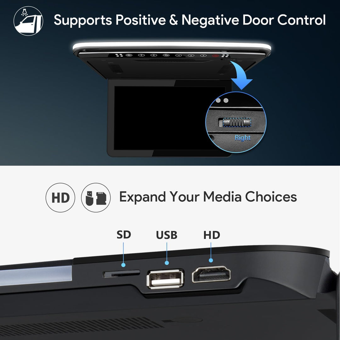 XTRONS 13,3“ Auto Deckenmonitor 16:9 Bildschirm 1920 * 1080 für Wohnwagen Auto Bus unterstützt 1080P