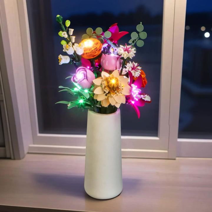 LocoLee Licht Set Kompatibel mit Lego 10342 Schöner Rosafarbener Blumenstrauss, Nur Lichter Set - Ke
