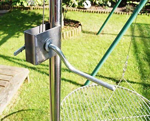 AKTIONA/Grillclub Edelstahlrohr Grillgalgen + 70 cm Edelstahl Grillrost nur 10 mm Lichter Stababstan