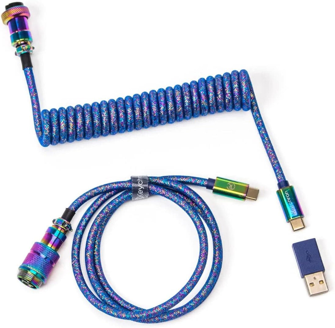 Key RB Premium Coiled Cable Blue Cab-6
