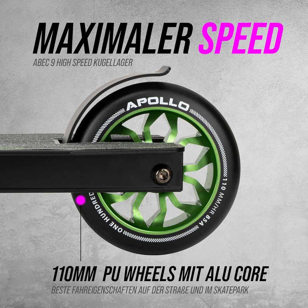 Apollo Stuntscooter Hawk - Freestyle Kickscooter für Kinder und Erwachsene, Kinderroller, Trick Roll