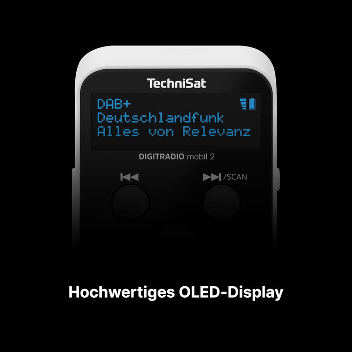 TechniSat DIGITRADIO mobil 2 – Portables DAB+/FM Mini-Radio mit integriertem Akku (wiederaufladbares