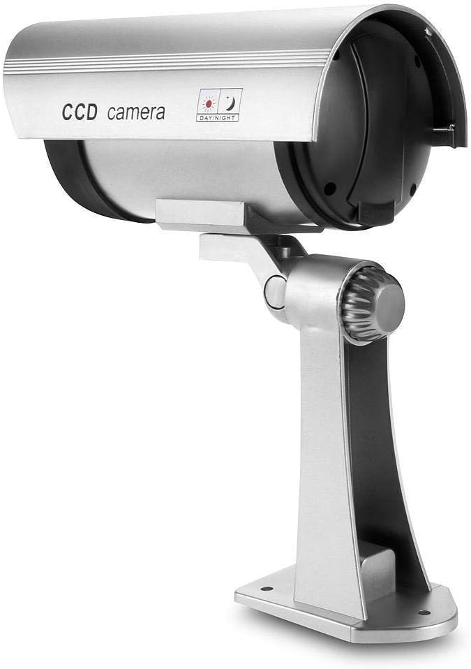 2X professionelle Überwachungskameras Dummy Outdoor Kameras Dummy Kamera Attrappe mit Objektiv und B