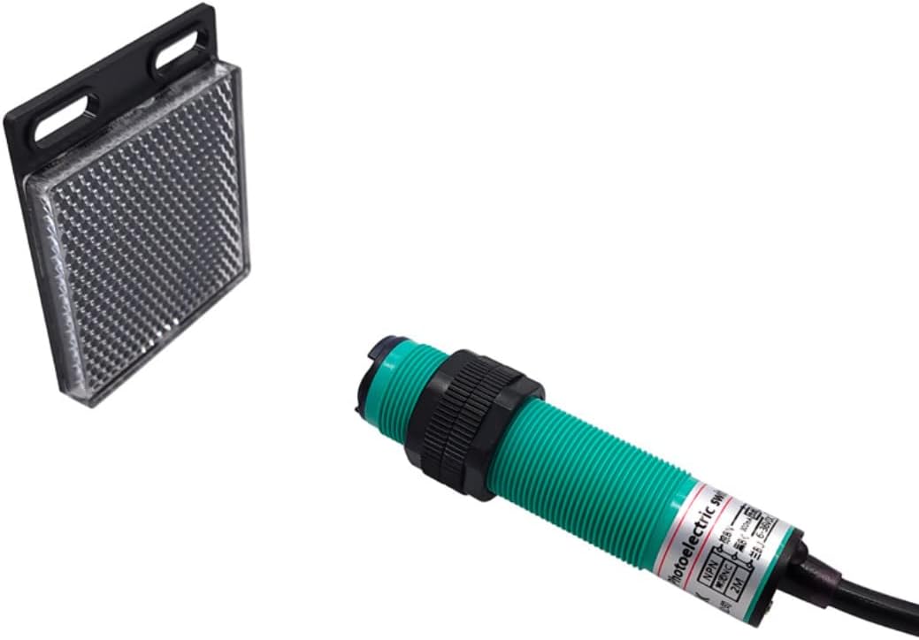 Reflektor-Lichtschranke 6-36 Volt DC NPN NO, ร 18mm Reflexions-Lichtschranke Lichtschranke mit Spieg