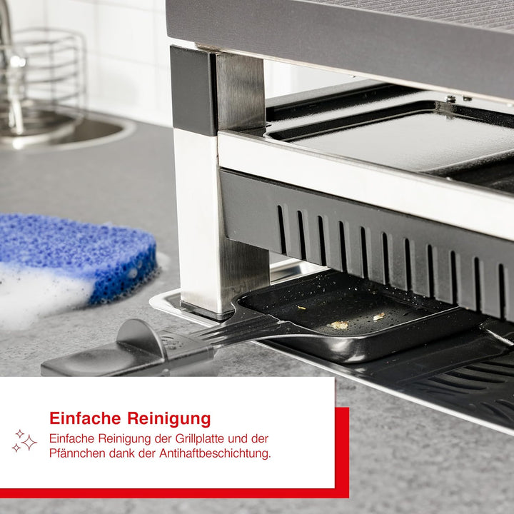 Solis Tischgrill 5 in 1 Table Grill for 4 7910 - Raclette + Grill + Wok + Pizza Grill + Crêpes - Rac