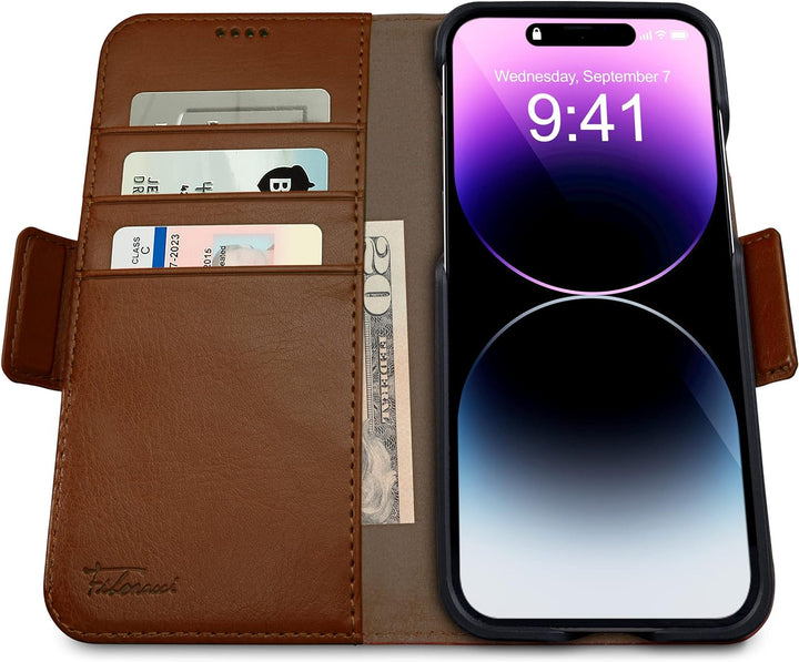 Dreem Fibonacci iPhone 14 Pro Max Brieftaschen-Etui / 2-in-1 stossfestes Etui und abnehmbares Folio