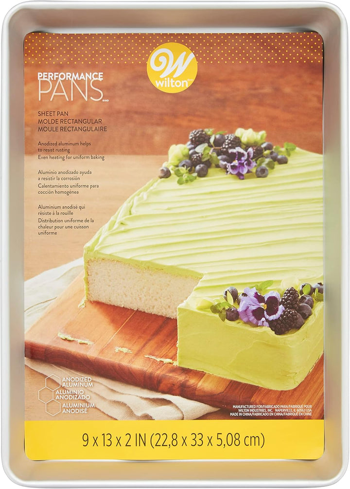 Wilton Performance Aluminium-Pfannen, 22,9 x 33 cm, Viertelblech, Kuchen-Backform 9 by 13 by 2-Inch,