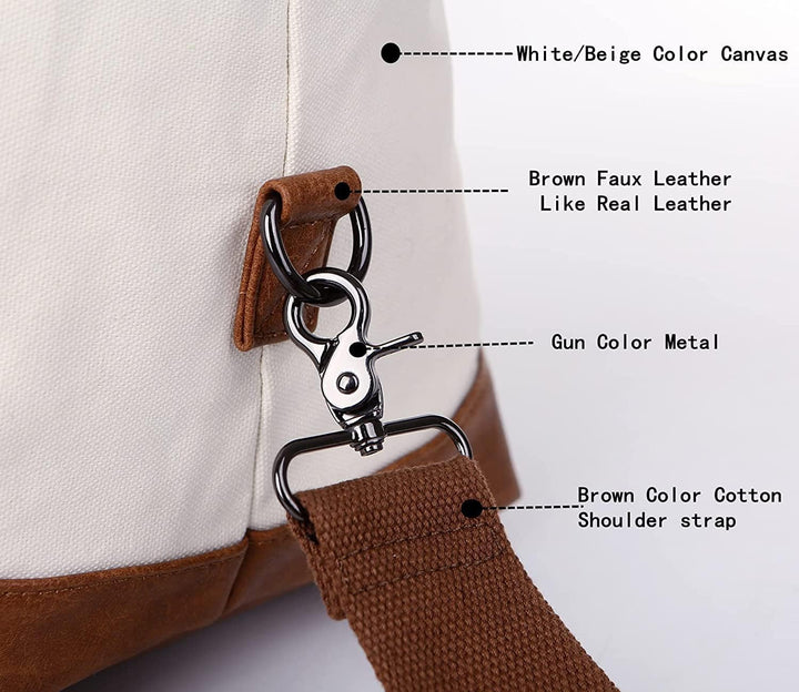 BAOSHA Damen Canvas Weekender Reise Sport Seesack Handgepäck Reisetasche Grosse Krankenhaustasche mi