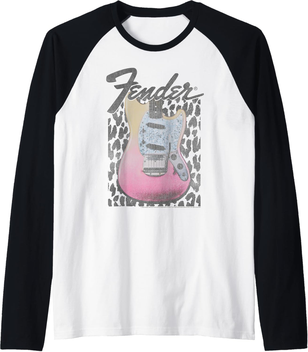 Fender Grunge Cheetah Print Electric Guitar Raglan