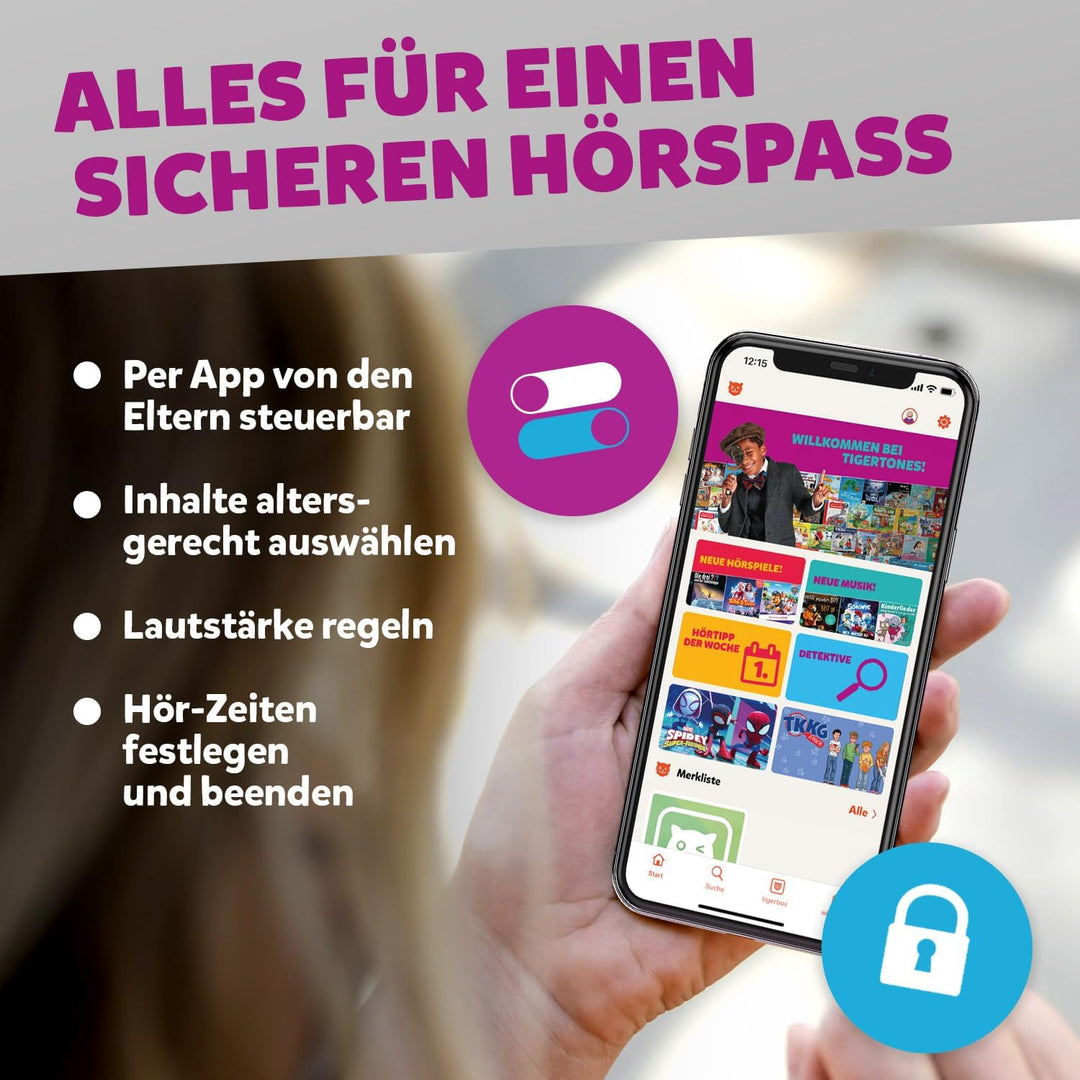 tigermedia tigerbox Touch Plus grau mit extra Langer Akkulaufzeit und Bluetooth Kopfhöreranschluss,