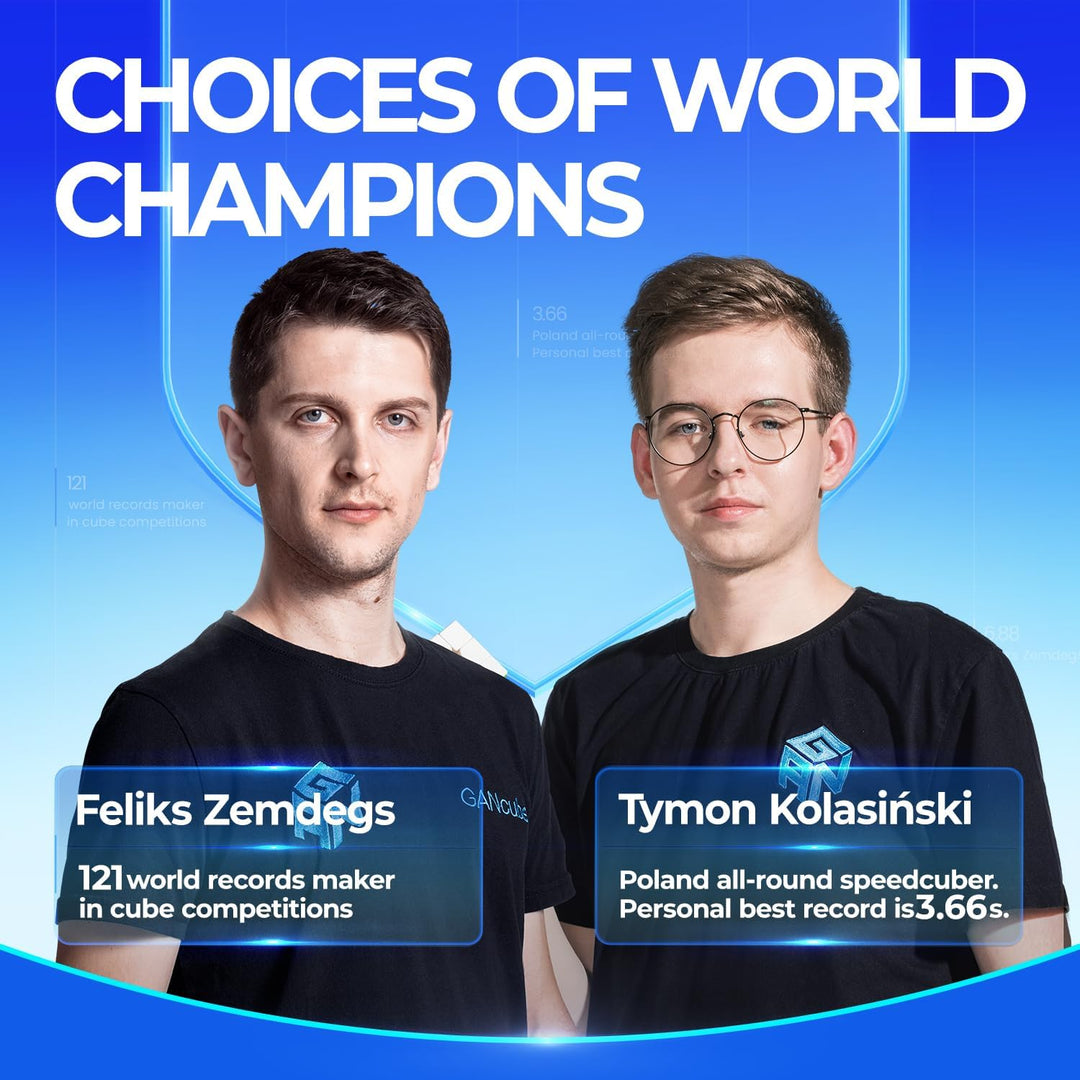 GAN 356RS Zauberwürfel Klassisch 3x3, Speed Cube Original mit IPG & GES+, Magic Cube Stickerlos, GAN