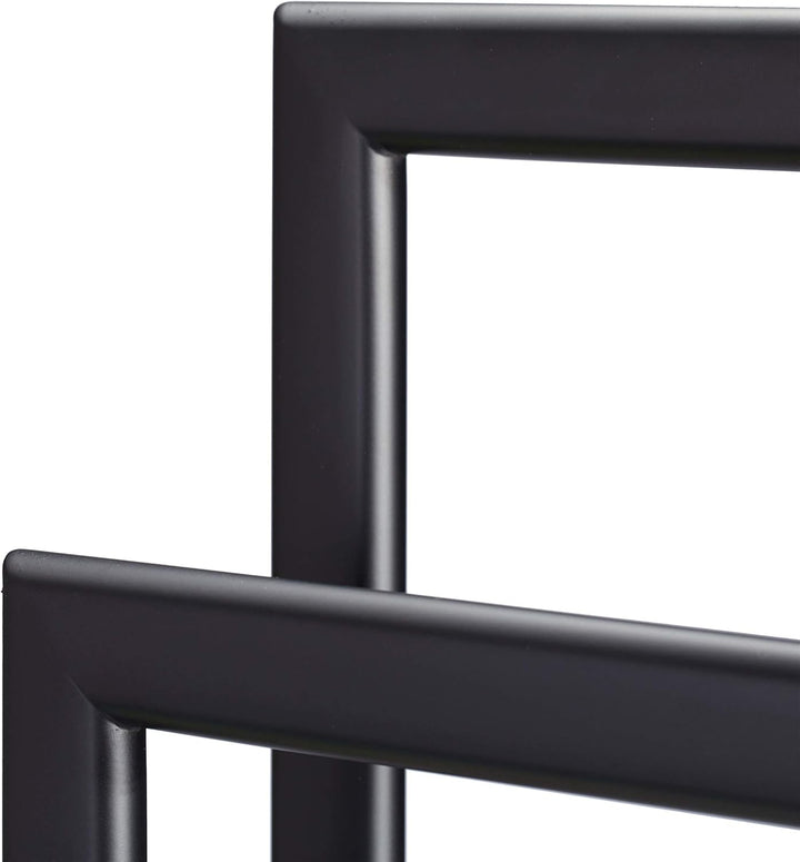 Relaxdays Handtuchständer freistehend, 2 Stangen, Badezimmer, Stahl, HxBxT: 81 x 49 x 20 cm, Bad Han